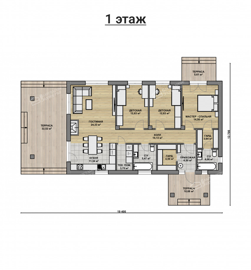 Дом из камня VZ-709